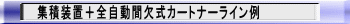 集積装置+全自動間欠式カートナーライン例